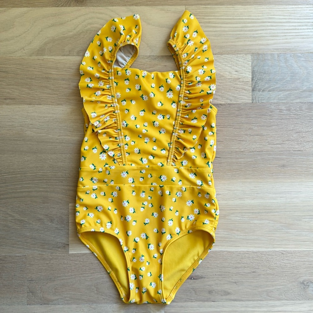 Toddler Girls’ H&M Yellow Daisy Ruffle Swimsuit